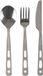 Lifeventure couverts en campingbestek RVS zilver 3-delig