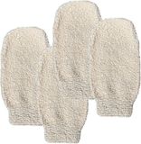 Merkloos / Sans marque green-goose Peeling Handschoenen - 4 stuks - Natuurlijke Massage Handschoen Ramie - Creme