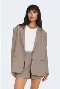 ONLY ONLY geruite oversized blazer ONLMOLLY beige