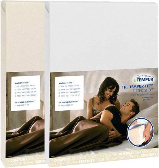 TEMPUR Hoeslaken - Stretch Jersey Wit - 140/160 x 200/220 cm