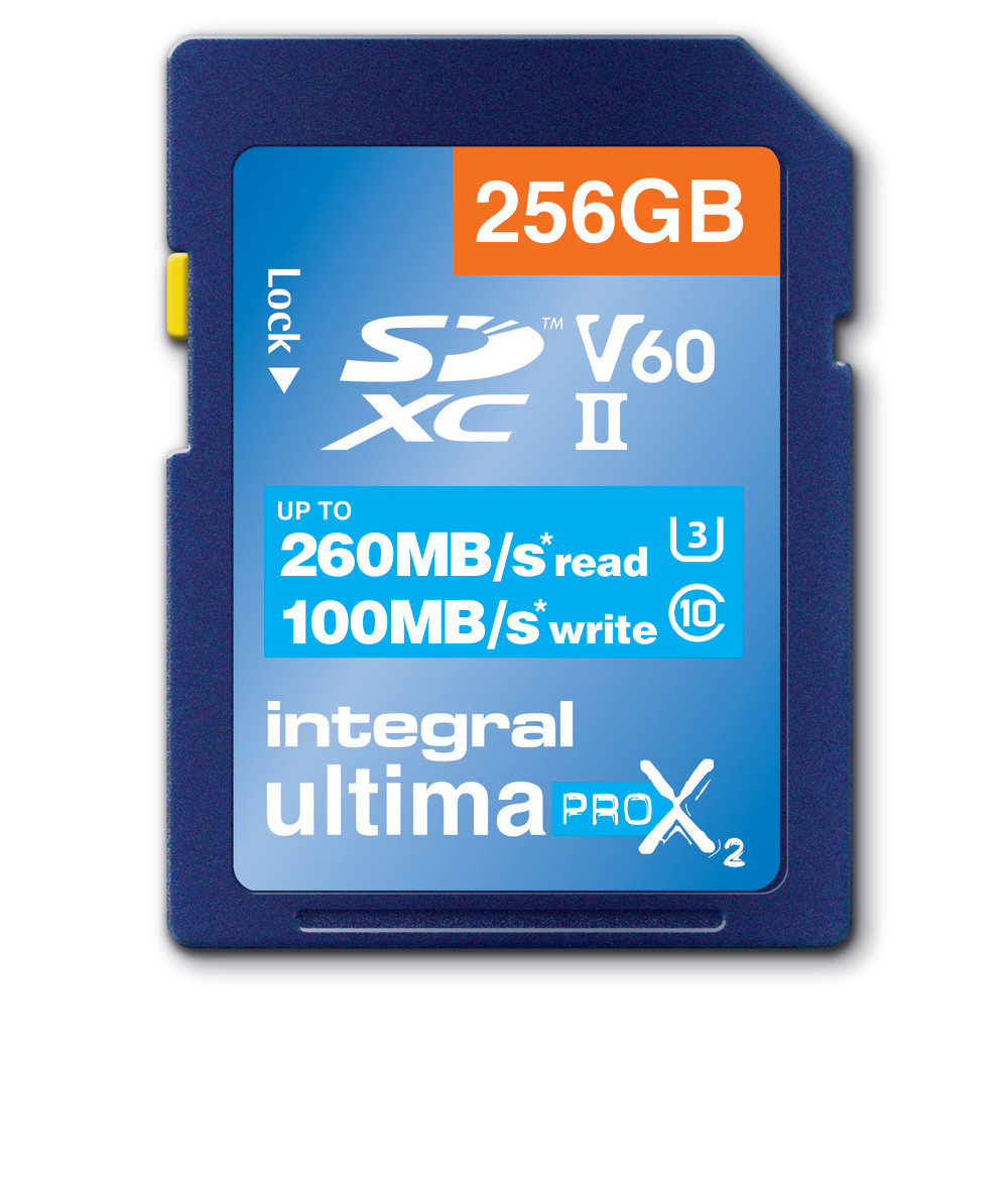 Integral 256GB ULTIMAPRO X2 SDXC 260/100MB UHS-II V60