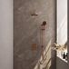 Brauer Copper Edition Thermostatische Regendoucheset Inbouw - Hoofddouche 20 cm - Gebogen Wandarm - 3 Weg - Handdouche 3 Standen - Doucheslang - Geintegreerde Glijstang
