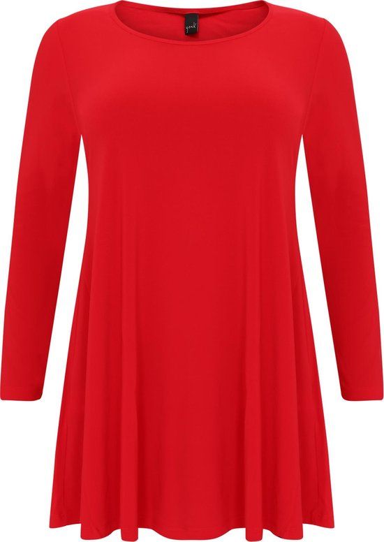 YOEK Dames T-shirt lange mouwen rood