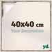 yd, Baklijst 40x40 cm Wit Vintage - Lijst voor Canvasdoek - MDF Lyon