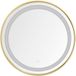 ZUMALINE Miroir de salle de bain LED rond avec éclairage, diamètre 60 cm, 557 lm, 3000+4000+6000 K, IP44, doré, transparent - LUSTRO D251801
