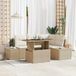Maison Exclusive - Salon de jardin, 5 pièces, en polyrotin beige