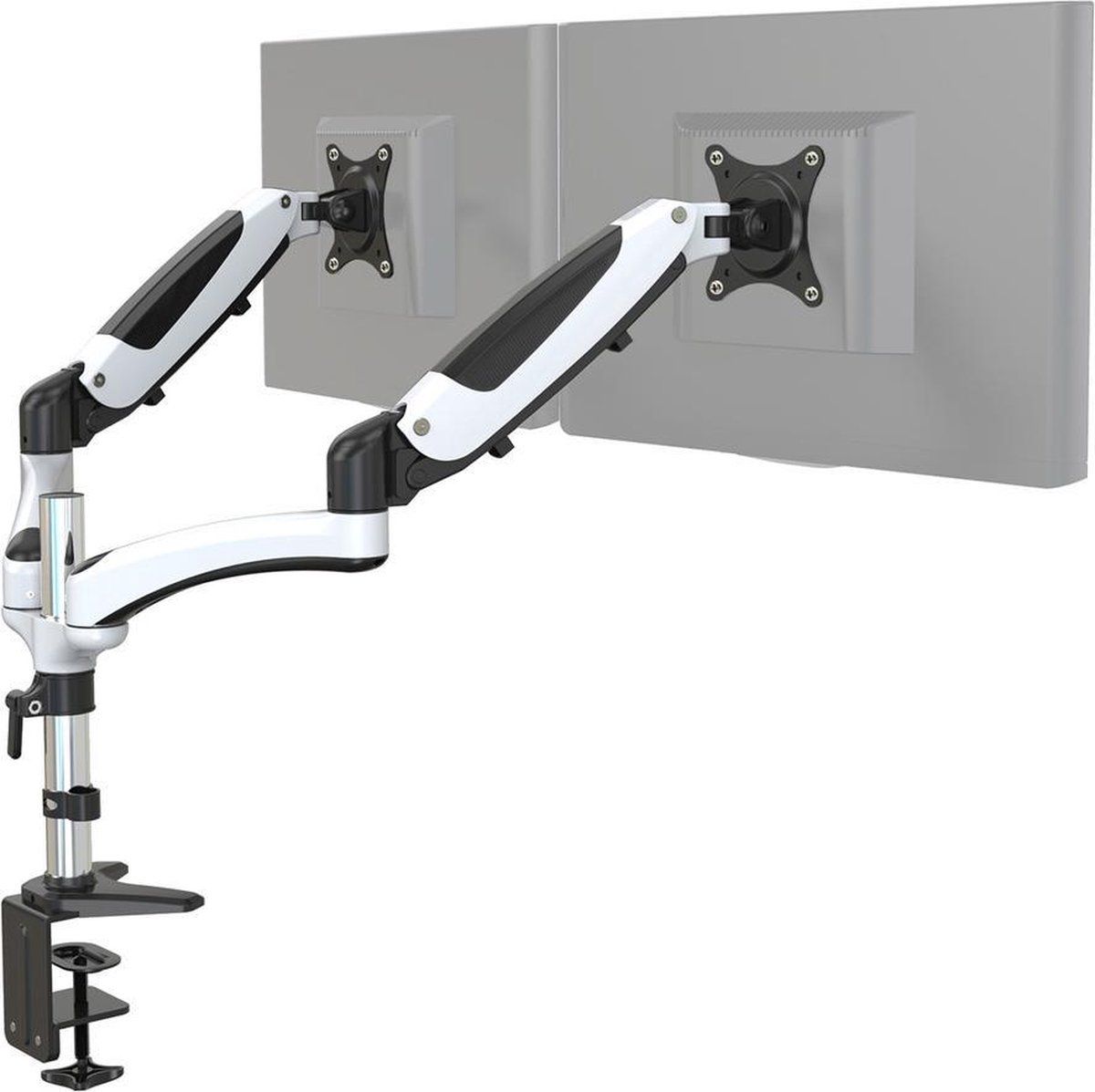 HJH OFFICE VM-MG2 monitorsteun - Wit / Zwart