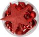 Decoris Kerstballen Set - 33 Stuks - Rood - Kunststof - 6 cm Diameter