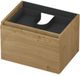 INK - Onderkast 1L met Binnenlade Greeploos Houten Keerlijst Fineer - 600x450x400 Mm - Natur Fineer