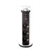 Emuca - Uitschuifbare multi-connector, 3 x Schuko-plug, 1 USB A + 2 C, Wit