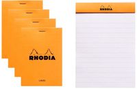 Rhodia Notitieblok N12 Gelijnd Oranje 8,5x12 cm 80 vel 10 stuks