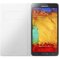 Samsung Flip Wallet EF-WN900B - Flip cover voor mobiele telefoon - klassiek wit - voor Galaxy Note 3