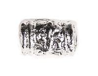 Metalen parels Zamak zilver cilinder diameter 4 x 6 mm. 200U