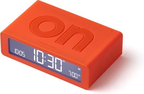 Lexon Design Lexon Flip Mini Oplaadbare Wekker - Oranje