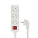 Nedis Stekkerdoos | Randaarde stekker / Type F (CEE 7/7) | 3-wegs | 5.00 m | 3680 W | 16 A | Aan/uit knop | Wit - ESOC350F2WT