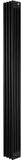MonsterShop Traditionele 4-kolom radiator - verticaal - zwart - 1800x200 mm