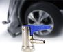 Valve for tire pump, 6 mm, for car and motorcycle tires, quick coupling, universal, chrome, blue, metal