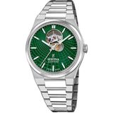 Festina F20053/3 Automatisch Polshorloge Unisex Groen Wijzerplaat Staal Zilverkleurig