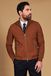 D'Arienzo Blouson cuir cognac bomber daim ton sur ton, Taille 50/L, Couleur Cognac