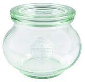 Weck Glazen sieraden glazen #902 250 ml (12 stuks, incl. klemmen + elastiek, deksel ø 60 mm)