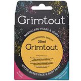 Grim'Tout - Watergedragen theatermake-up voor gezicht en lichaam - Verf voor carnavals- en festivalkostuums - Metallic goud - Aan te brengen en afwasbaar met water - Blisterverpakking van 20 ml