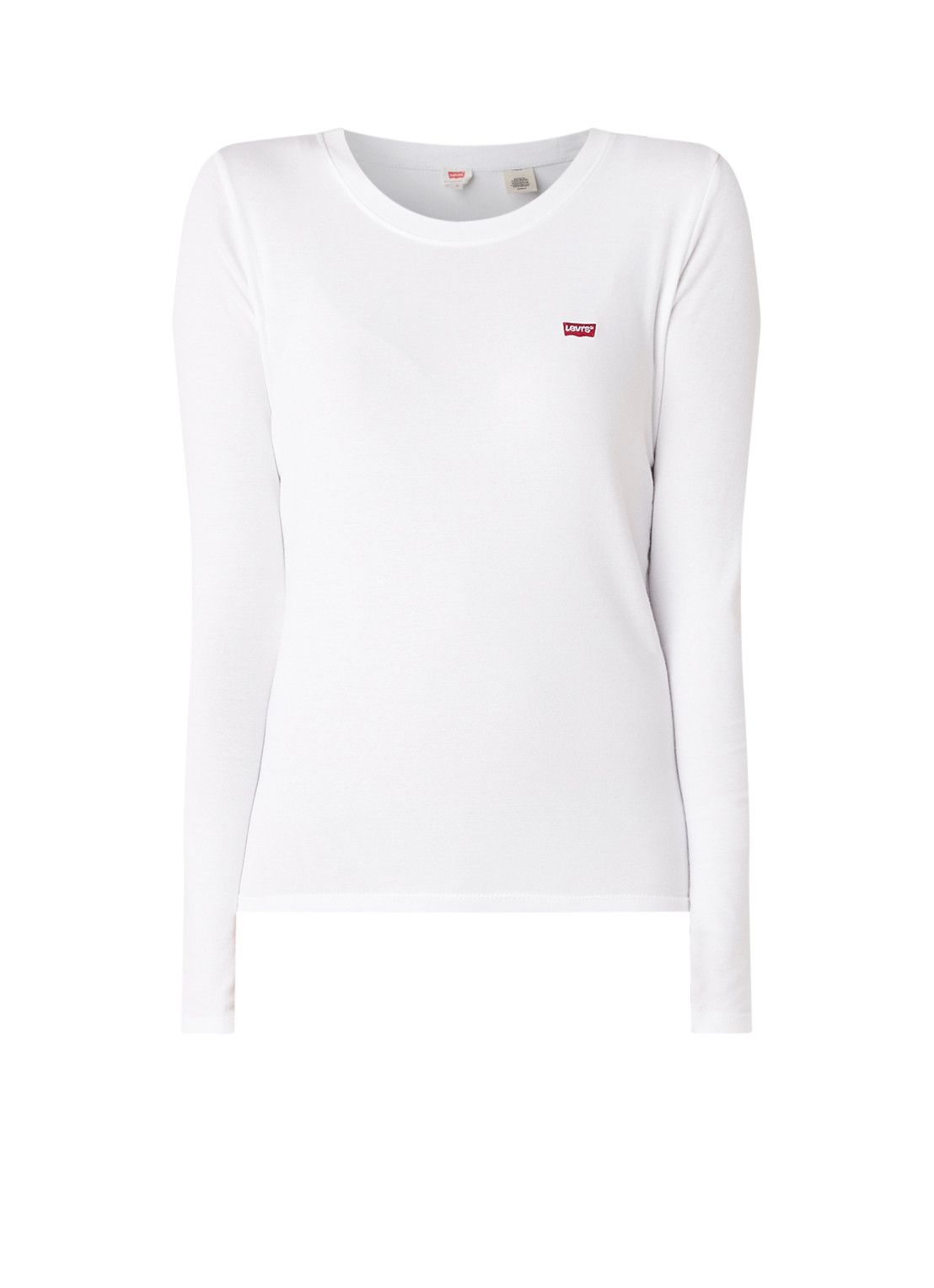 Levi's Longsleeve van katoen met logoborduring - 5400599797896