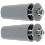 cyclingcolors 2 x eindstopper voor conische rolluiken, 40 mm, Ø 22 mm, PVC, lichtgrijs