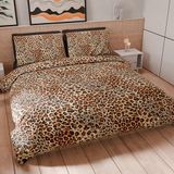 PETTI Artigiani Italiani - Dekbedovertrek voor tweepersoonsbed 250 x 200 cm, dekbedovertrek microvezel met digitale print + 2 kussenslopen 50 x 80 cm - Made in Italy - Animalier 04