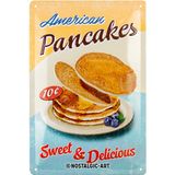 Nostalgic-Art Retro tinnen bord, 20 cm x 30 cm, USA Diner American Pancakes