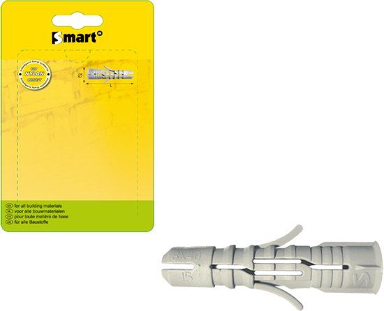 pgb-Europe SMART | Nylon plug met boord Ø 5x25 grijs | 100 st