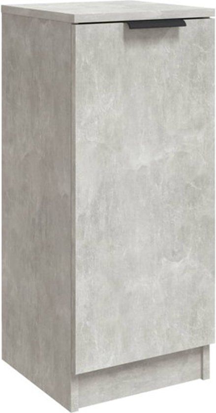 vidaXL Dressoir 30x30x70 cm bewerkt hout betongrijs