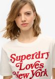 Superdry City Love Relaxed T-shirt Dames Ecru