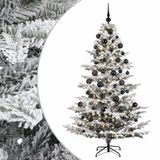 vidaXL Kunstkerstboom met kerstbal 180 cm 300 LED's Warmwit PE & PVC