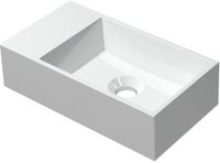 INK - Fontein Polystone Vierkant Zonder Kraangat Links - 400x220x100 mm - Glans Wit