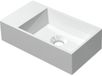 INK - Fontein Polystone Vierkant Zonder Kraangat Links - 400x220x100 mm - Glans Wit