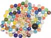 Verre de billes colorées en filet - 264x pièces - jouet d'extérieur - billes