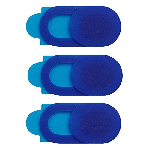 Kripyery Webcam Cover, 3 Pack Ultra Dunne Slide Web Camera Covers voor Laptop PC Tabletten Smartphone, Sliding Blocker Cover Bescherm U en Uw Familie Privacy en Beveiliging Online, Sliding Cover (Blauw)