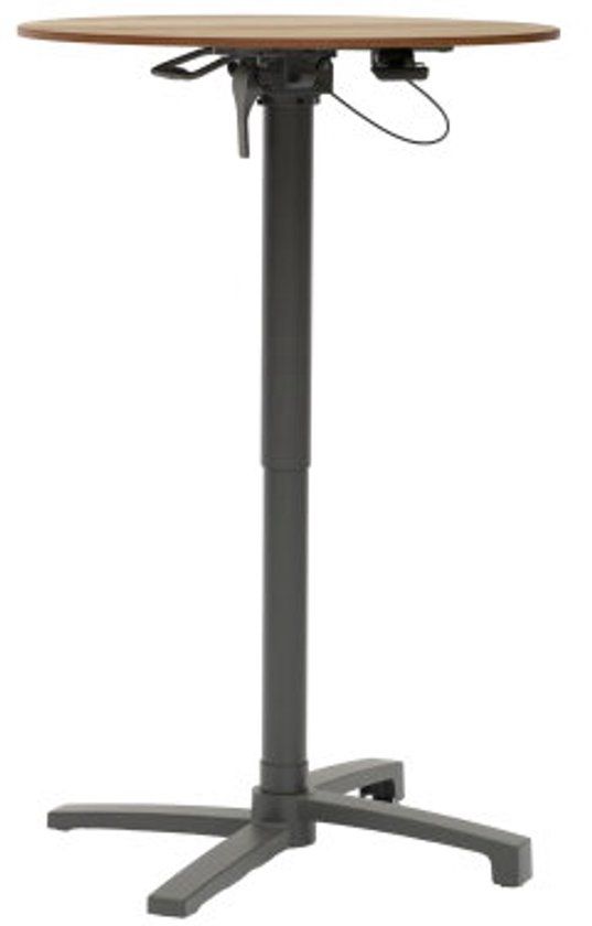 SenS-Line Lima HPL bistro lift table Ø70cm woodcolor