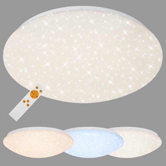 Briloner Leuchten VERB Plafondlamp - Ø 39cm - 22W - Dimbaar - CCT - Sterrenhemel effect