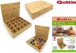 Quttin Bamboe Capsule Organiser - voor 20 capsules - 30 x 25 x 6 cm