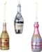 Merkloos / Sans marque IKO kersthangers/kerstornamenten - drank - 3x - glas - champagne en wijn