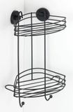 WENKO HH Wenko Vacuum-Loc® Hoekrek, 2 etages, zwart, metaal