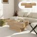 [en.casa] Salontafel Lens 80x60x40 cm eikenkleurig