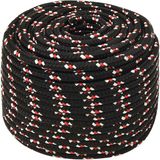 vidaXL Multifunctioneel touw 14 mm 100 m Zwart en Rood PP