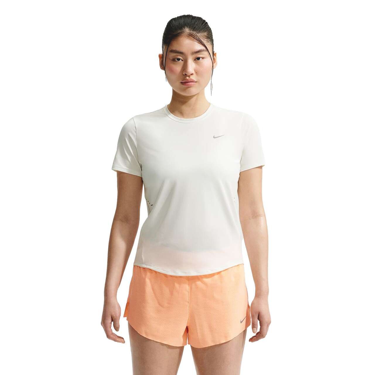 Nike Swift Hardloopshirt Dames - wit, zilver, Maat XL