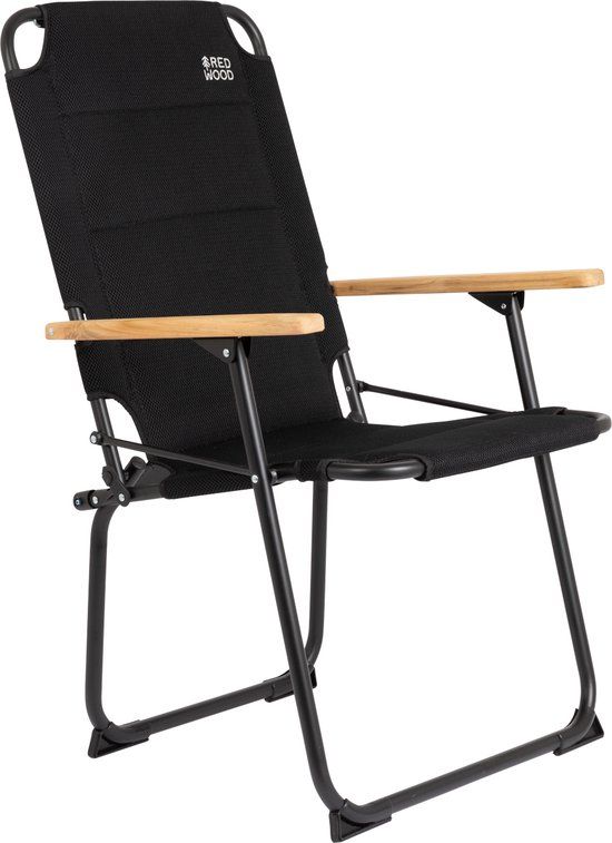 Redwood Bronte Bamboo 3D XL Campingstoel - Black