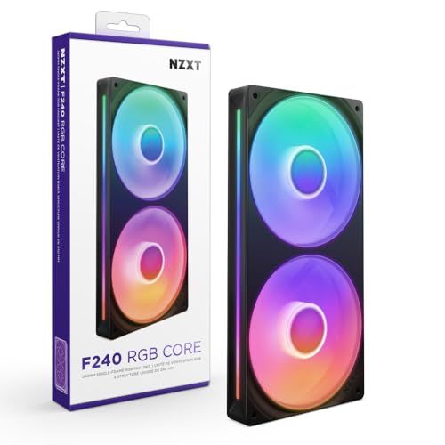 NZXT F240 RGB Core - 240mm Enkelram RGB-fan - Zwart