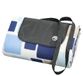 cilio Picknickdeken, weekend, blauw, fleece deken, 145 x 130 cm, waterafstotende onderkant, stranddeken met praktische draaggreep