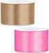 Ruban décoratif/ruban cadeau/ruban de satin - Lot de 2 pièces - or et rose - 38 mm x 25 mètres