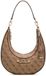GUESS Lindsey Hobo Latte Logo Schoudertas Lichtbruin